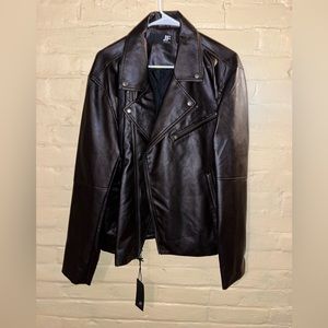 Dark Brown Leather Style Jacket